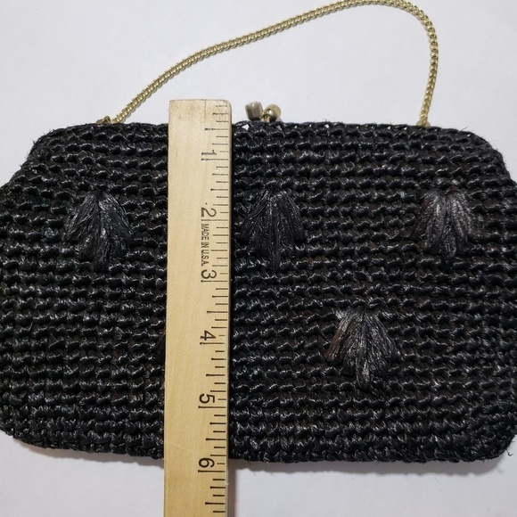 Vintage kiss lock woven handbag - Picture 3 of 7